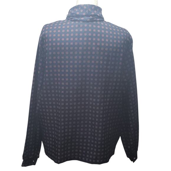 Vintage 60s Ship'n Shore Nautical Blouse Size L Blue Red Bow Collar Retro Mod - Picture 3 of 10